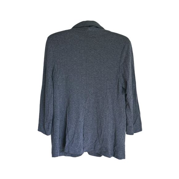 Soft Joie Gray Jersey Knit Blazer Jacket Medium Lounge Quiet Luxury Career Cozy - Picture 3 of 9